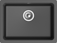 RIVELATO Мойка BERKANA 50 подст.монтаж 1-чаш 560*430 antracite арт. фото в интернет-магазине Русалия