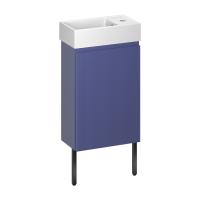 Тумба с раковиной WC Area 40 см матовый синий 221804005 Wellsee фото в интернет-магазине Русалия