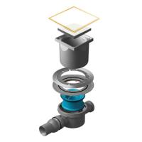 Точечный трап Pestan Confluo Standard 15х15 White Glass Gold (13000157) фото в интернет-магазине Русалия