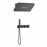 Душевая система встроенная с термостатом Timo Petruma черный (SX-5249/03SM) фото в интернет-магазине Русалия