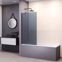 Шторка на ванну RGW SC-151B 800, стекло тонированное, профиль черный фото в интернет-магазине Русалия