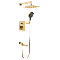 Душевая система встраиваемая Hansberge H6075GO, золото фото в интернет-магазине Русалия
