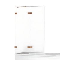 Шторка для ванны NEW TRENDY AVEXA COPPER BRUSHED 130x150 EXK-3814 L (брашированная медь) фото в интернет-магазине Русалия