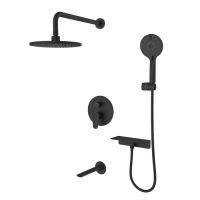 Душевая система скрытого монтажа с тропическим душем, ручным душем и изливом Milardo Rora (RORBL03M68) фото в интернет-магазине Русалия