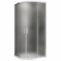 Душевой уголок ABBER Schwarzer Diamant AG01080M 80х80 полукруг, профиль хром, матовое стекло фото в интернет-магазине Русалия