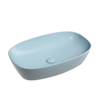 Умывальник чаша накладная овальная (цвет Голубой Матовый) Element 600*380*138мм CN6049ML Ceramica Nova фото в интернет-магазине Русалия