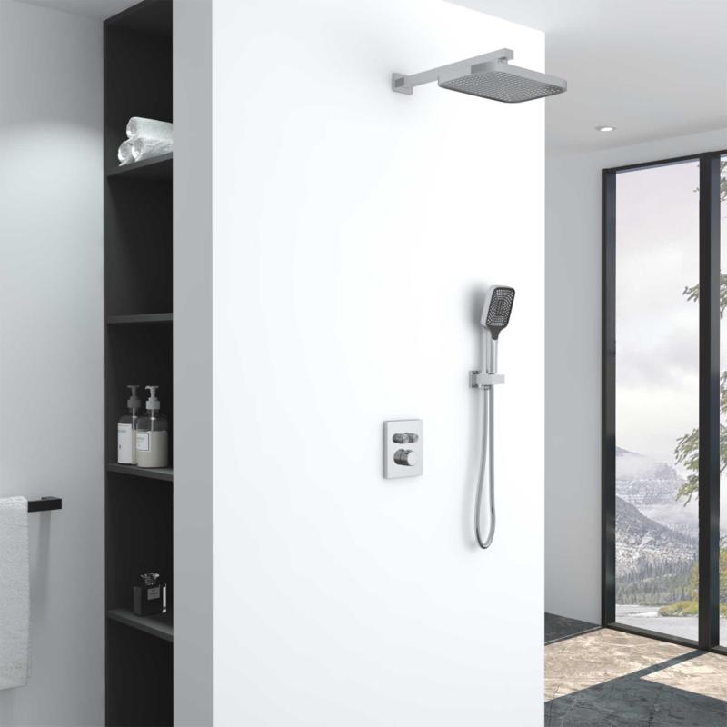 Душевой комплект VSFW-321MT1CH встраиваемый, термостатический, двухрежимный, хром Vincea