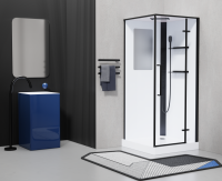 Квадратная душевая кабина 90х90х215 ESKM90QDR Esbano фото в интернет-магазине Русалия