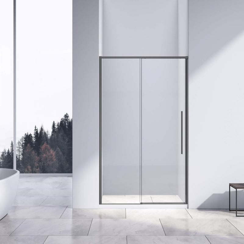 Душевая дверь Slim-N VDS-4SN140CLGM, 1400, вороненая сталь, стекло прозрачное Vincea
