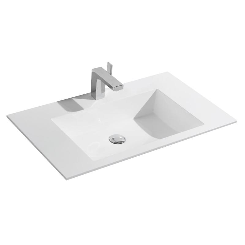 Раковина VCB-13800W из искусственного камня, цвет белый Vincea