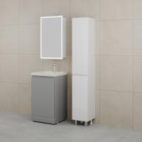 Тумба напольная "БАТЛЕР" под ASTI 500 Люкс антискрейтч серый PLUS + Умывальник ASTI 500x450 кварц, жасмин Style Line фото в интернет-магазине Русалия