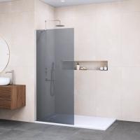 Душевая перегородка RGW WA-102 1100, стекло тонированное (серое), профиль хром фото в интернет-магазине Русалия