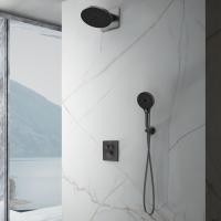 Душевой комплект Inspire VSFW-3I21MT5GM встраиваемый, термостат, двухрежимный, вороненая сталь Vincea фото в интернет-магазине Русалия