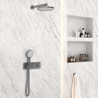 Душевой комплект VSFW-422T2GM встраиваемый, термостатический, 2 режима, вороненая сталь Vincea фото в интернет-магазине Русалия