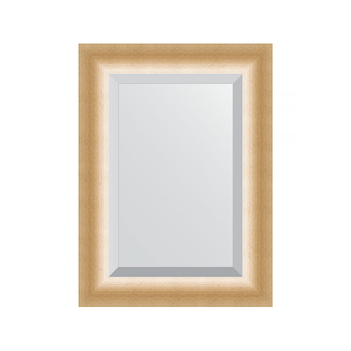 Зеркало настенное с фацетом EVOFORM в багетной раме травленое золото, 56х76 см, BY 1131