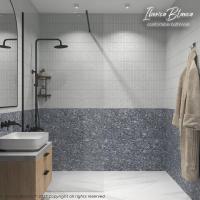 Iberica Blanca Mod.602 Walk In Душевая перегородка неподвижная. Прозрачное / Черный. 90х200 см IB602.SB.200.90 фото в интернет-магазине Русалия