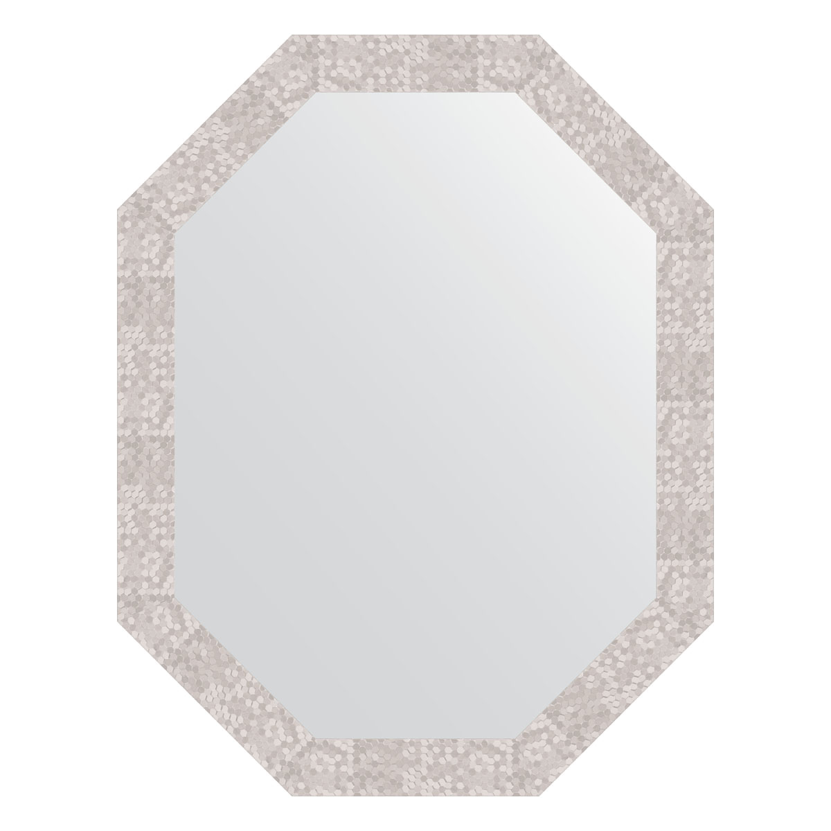 Зеркало настенное Polygon EVOFORM в багетной раме соты алюминий, 72х92 см, BY 7100