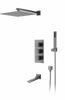 Душевая система для ванны и душа DK встраиваемая термостатическая с изливом серый графит Bayern.Liszt (DA2515606A04) фото в интернет-магазине Русалия