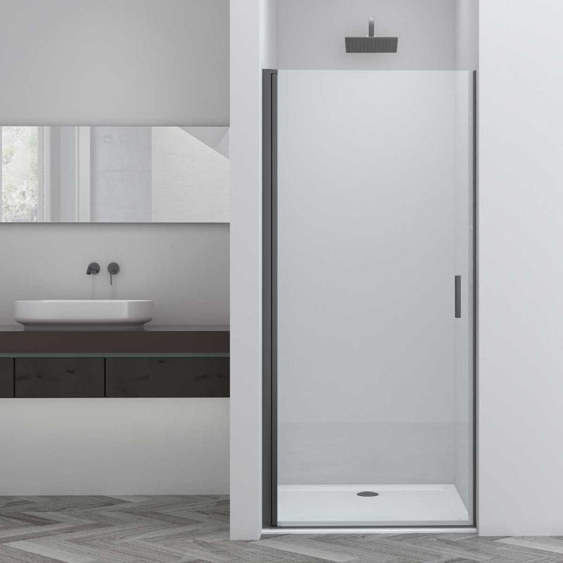 Душевая дверь Alpha VDP-3AL700CLGM, вороненая сталь, стекло прозрачное Vincea