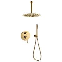 Душевая система встраиваемая (без излива) Grocenberg GB5099GO-4, золото фото в интернет-магазине Русалия