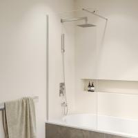 Шторка на ванну RGW SC-051 800, стекло прозрачное, профиль хром фото в интернет-магазине Русалия