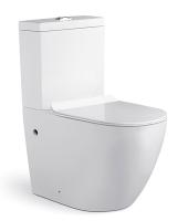 Унитаз безободковый AZ-2062S Corsa с сиденьем микролифт Azario фото в интернет-магазине Русалия