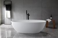 Ванна Solid Surface Vincea VBT-4S01MW, 1700*760*560, белый мат., слив-перелив в комплекте фото в интернет-магазине Русалия