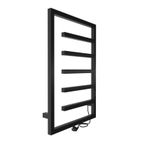 Полотенцесушитель электрический Sirtaki (electro) 80/50 (таймер, скр.монтаж, унив.подкл.R/L, Черный муар) INDIGO  DGSI80-50BRRt фото в интернет-магазине Русалия