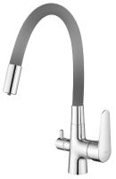 Смеситель ESKO "Coral" для кухни с подключением к фильтру, серый (CL03GChr) фото в интернет-магазине Русалия