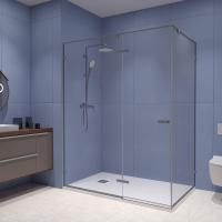 Душевой уголок RGW SV-040Gr 1600x900, профиль серый, стекло прозрачное фото в интернет-магазине Русалия