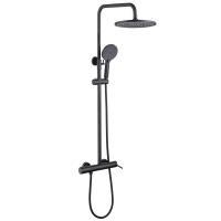 Душевая стойка ABBER Emotion AF8816B с изливом, черная матовая фото в интернет-магазине Русалия