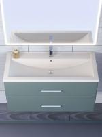 Раковина для ванной кварцевая Uperwood Foster Quartz 100х45,5х17,5 см, белая матовая, жасмин 291030044 фото в интернет-магазине Русалия