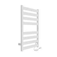 Полотенцесушитель электрический Oktava Slim 5 (electro) 80/40 (таймер, скр.монтаж, унив.подкл.R/L, Белый матовый) INDIGO  LСLOKS5E80-40WMRt фото в интернет-магазине Русалия