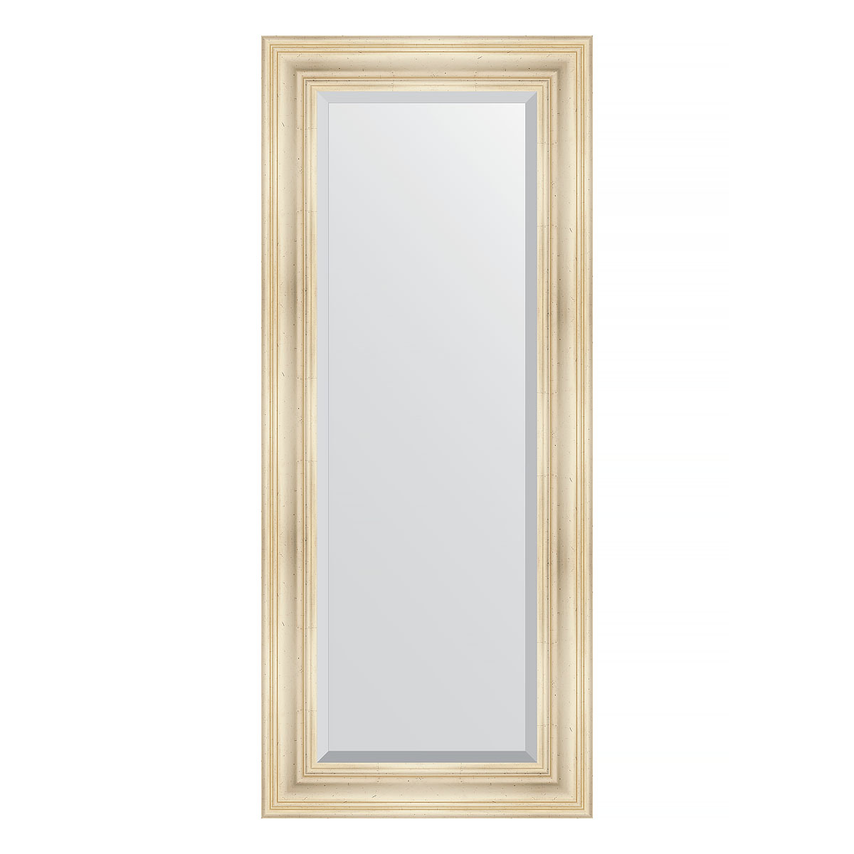 Зеркало настенное с фацетом EVOFORM в багетной раме травленое серебро, 59х139 см, BY 3523