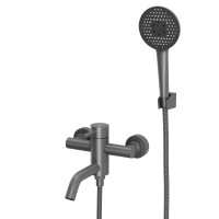 Смеситель для ванны с коротким изливом RUSH Melos (SUS1101-44Grey) фото в интернет-магазине Русалия