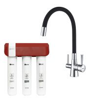 Комплект Lemark Смеситель LM3075C для кухни с гибким изливом + Фильтр для очистки жесткой воды OPTIMA, защита от накипи (LM3075C086) фото в интернет-магазине Русалия