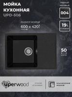 Кухонная мойка из искусственного камня Uperwood ECON UPD-506-004, прямоугольная, черная матовая 4910201242 фото в интернет-магазине Русалия