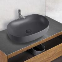 Раковина керамическая Vincea VBS-113MA, 600*415*135, накладная, цвет антрацит матовый фото в интернет-магазине Русалия
