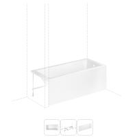 Акриловая ванна Catani 160х80х45 в наборе 3 в 1: акриловая ванна (правый разворот), металлический каркас, лицевой экран S2-3712160R Lavinia Boho фото в интернет-магазине Русалия