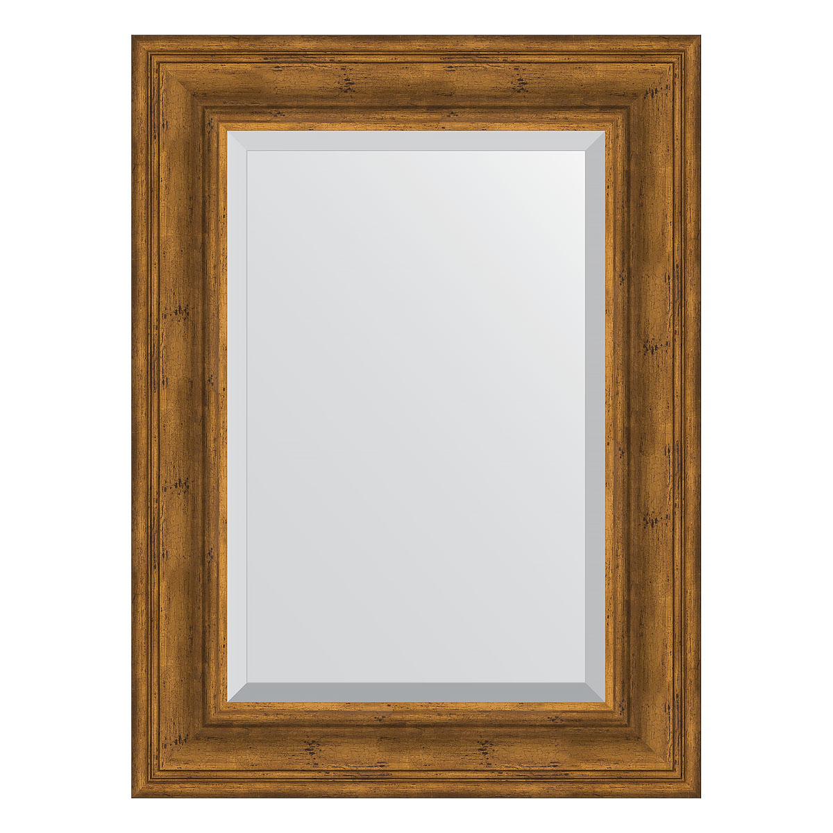 Зеркало настенное с фацетом EVOFORM в багетной раме травленая бронза, 59х79 см, BY 3394