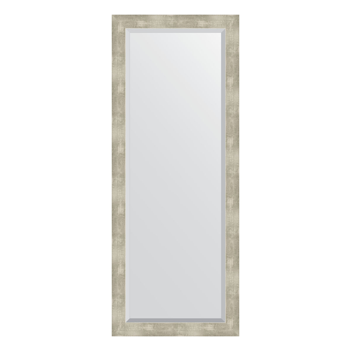 Зеркало настенное с фацетом EVOFORM в багетной раме алюминий, 56х141 см, BY 1169