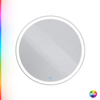 MULTICOLORE Зеркало со встроенной разноцветной подсветкой RGB и сенсорным выключателем, круглое CZR-SPC-MC-800-RGB-TCH, 12V, 220-240V, 800x30 CEZARES фото в интернет-магазине Русалия