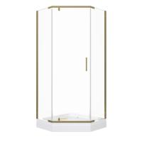 Душевой уголок "Дека-Голд", 90х90, пятиуг., низ. подд. (3 места+сифонD90мм) Тритон Щ0000073923 фото в интернет-магазине Русалия