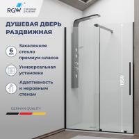 Душевая дверь RGW TO-18B 1400, стекло прозрачное, профиль черный фото в интернет-магазине Русалия