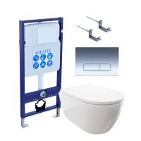 SET AQUATEK ПОЛАРИС (рама AQUATEK Standard INS-0000012+унитаз ПОЛАРИС AQ0700-00 с тонким сиденьем soft-close+ крепеж KKI-0000002 +панель KDI0000016) фото в интернет-магазине Русалия