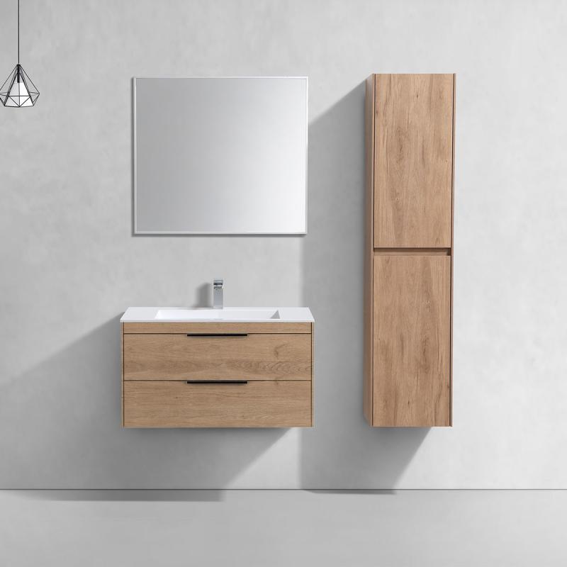 База под раковину Chiara 2D 800 подвесная, 2 выкатных ящика soft-close, N.Oak Vincea