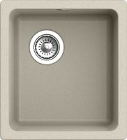 RIVELATO Мойка BERKANA 35 подст.монтаж 1-чаш 415*455 beige scuro арт. фото в интернет-магазине Русалия
