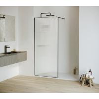 Душевая перегородка RGW WA-08B 700, стекло Ribbed (Ребристое), профиль черный фото в интернет-магазине Русалия