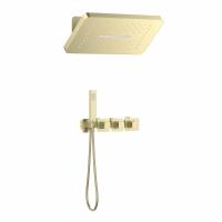 Душевая система встроенная с термостатом Timo Petruma золото матовое (SX-5249/17SM) фото в интернет-магазине Русалия