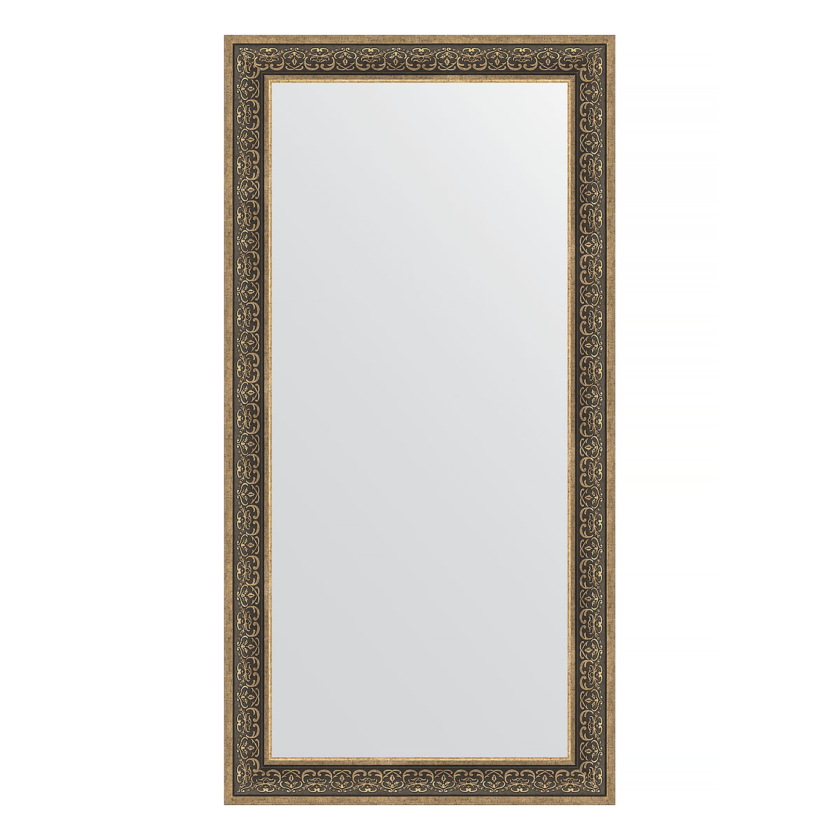 Зеркало настенное EVOFORM в багетной раме вензель серебряный, 83х163 см, BY 3352